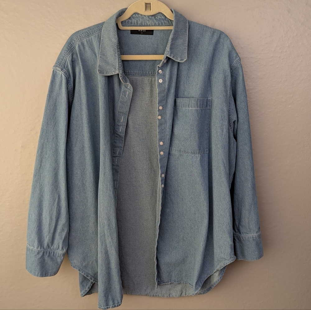 Able Light Blue Denim Button-Down Shirt